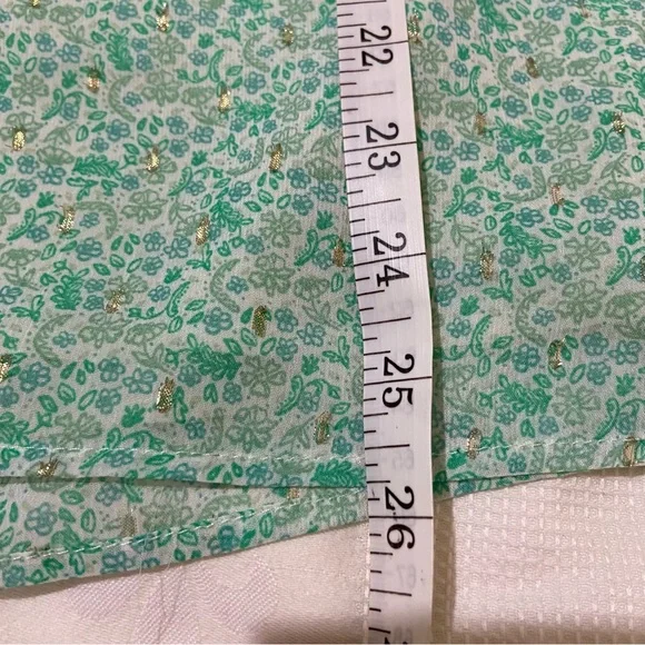 Floral Green Ruffle Blouse - Picture 8 of 8